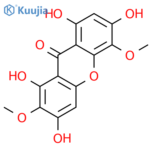 1,3,6,8-tetrahydroxy-2,5-dimethoxyxanthone structure