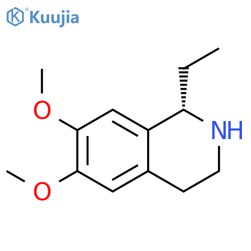 Isoquinoline, 1-ethyl-1,2,3,4-tetrahydro-6,7-dimethoxy-, (S)- structure