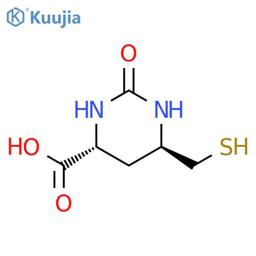 4-Pyrimidinecarboxylic acid, hexahydro-6-(mercaptomethyl)-2-oxo-, trans-(±)- structure
