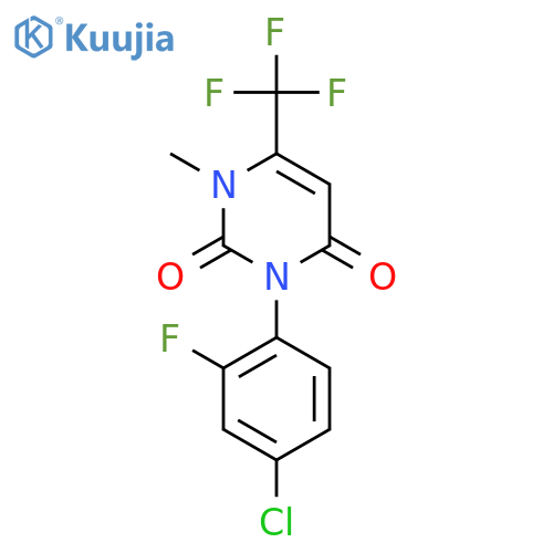 3-(4-Chloro-2-fluorophenyl)-1-methyl-6-trifluoromethylpyrimidine-2,4(1H,3H)-dione structure