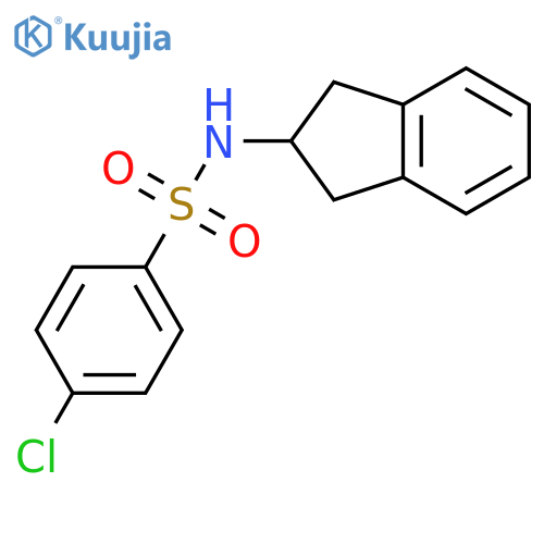 Benzenesulfonamide, 4-chloro-N-(2,3-dihydro-1H-inden-2-yl)- structure