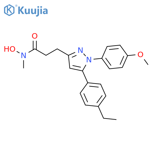 1H-Pyrazole-3-propanamide, 5-(4-ethylphenyl)-N-hydroxy-1-(4-methoxyphenyl)-N-methyl- structure