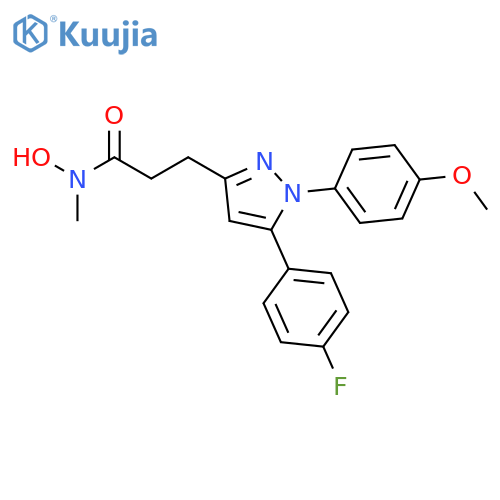 1H-Pyrazole-3-propanamide, 5-(4-fluorophenyl)-N-hydroxy-1-(4-methoxyphenyl)-N-methyl- structure