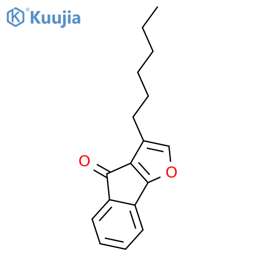 4H-Indeno[1,2-b]furan-4-one, 3-hexyl- structure