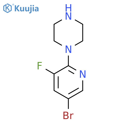 1-(5-Bromo-3-fluoropyridin-2-yl)piperazine structure