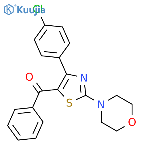 Methanone, [4-(4-chlorophenyl)-2-(4-morpholinyl)-5-thiazolyl]phenyl- structure