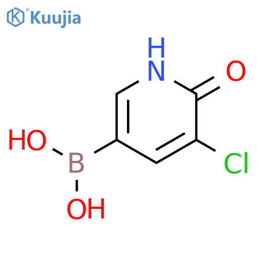 (5-chloro-6-oxo-1,6-dihydropyridin-3-yl)boronic acid structure