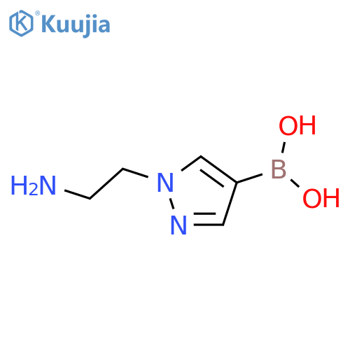 (1-(2-Aminoethyl)-1H-pyrazol-4-yl)boronic acid structure