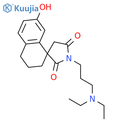 Spiro[naphthalene-1(2H),3'-pyrrolidine]-2',5'-dione, 1'-[3-(diethylamino)propyl]-3,4-dihydro-7-hydroxy-, (±)- structure