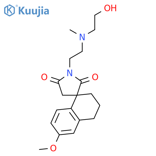 Spiro[naphthalene-1(2H),3'-pyrrolidine]-2',5'-dione, 3,4-dihydro-1'-[2-[(2-hydroxyethyl)methylamino]ethyl]-6-methoxy-, (±)- structure