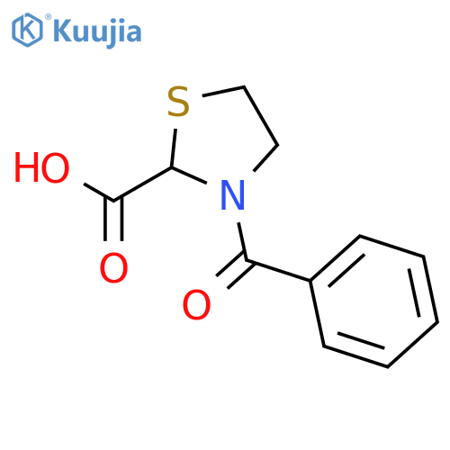 2-Thiazolidinecarboxylic acid, 3-benzoyl- structure