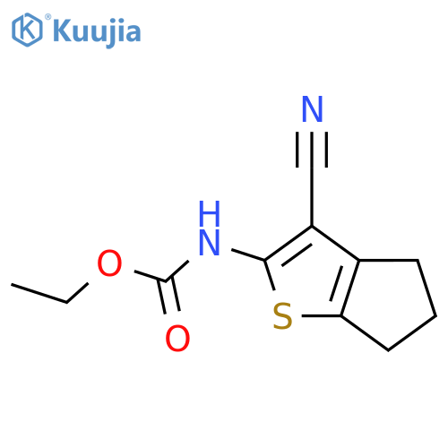 ethyl (3-cyano-5,6-dihydro-4H-cyclopenta[b]thiophen-2-yl)carbamate structure