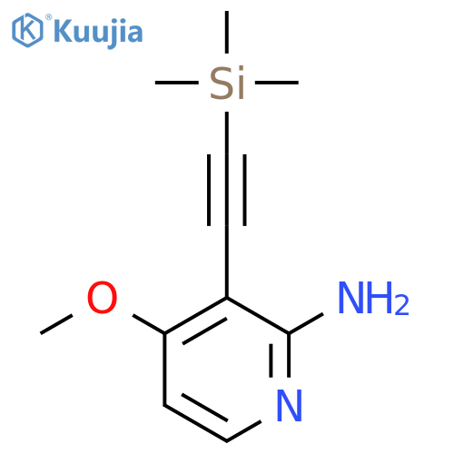 4-Methoxy-3-((trimethylsilyl)ethynyl)pyridin-2-amine structure