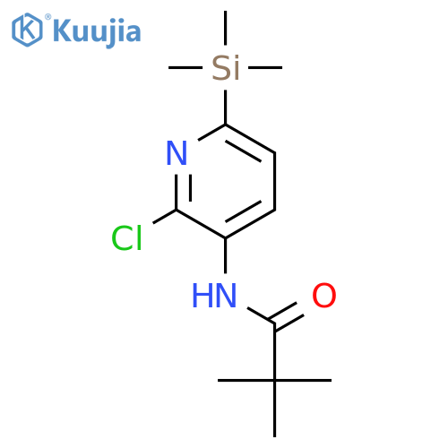 N-(2-Chloro-6-(trimethylsilyl)pyridin-3-yl)-pivalamide structure