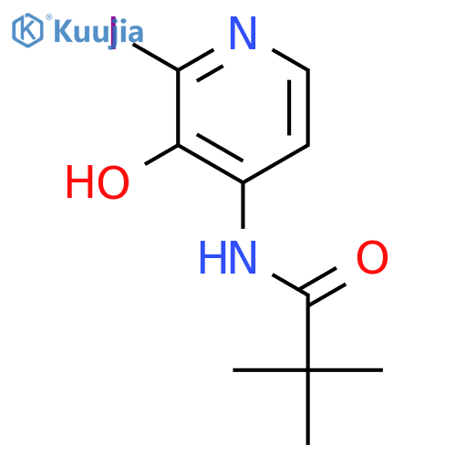 N-(3-Hydroxy-2-iodopyridin-4-yl)pivalamide structure