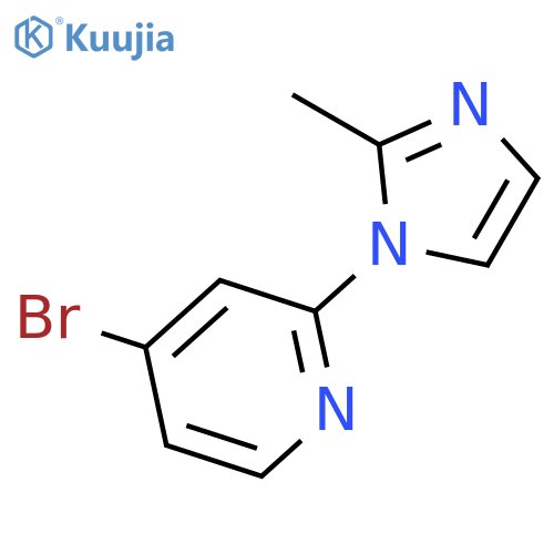 4-Bromo-2-(2-methylimidazol-1-yl)pyridine structure