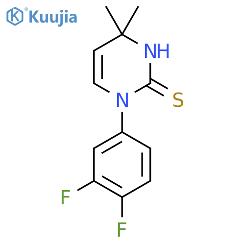 1-(3,4-Difluorophenyl)-4,4-dimethyl-1,4-dihydropyrimidine-2-thiol structure