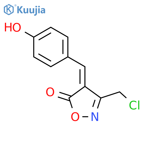 (4E)-3-(Chloromethyl)-4-(4-hydroxybenzylidene)isoxazol-5(4H)-one structure