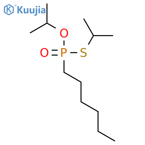 Phosphonothioic acid, hexyl-, O,S-bis(1-methylethyl) ester structure