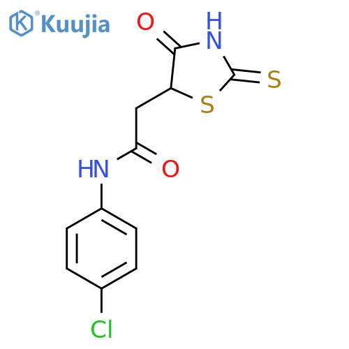 N-(4-Chlorophenyl)-2-(2-mercapto-4-oxo-4,5-dihydro-1,3-thiazol-5-yl)acetamide structure