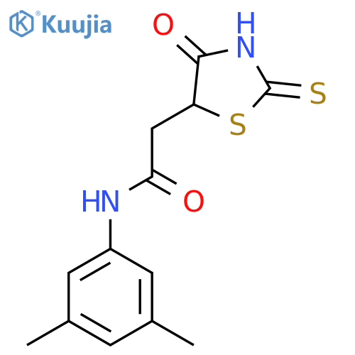 N-(3,5-Dimethylphenyl)-2-(2-mercapto-4-oxo-4,5-dihydro-1,3-thiazol-5-yl)acetamide structure