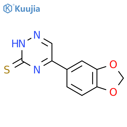 5-(1,3-Benzodioxol-5-yl)-1,2,4-triazine-3-thiol structure