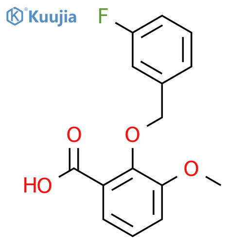 2-(3-Fluorobenzyl)oxy-3-methoxybenzoic Acid structure