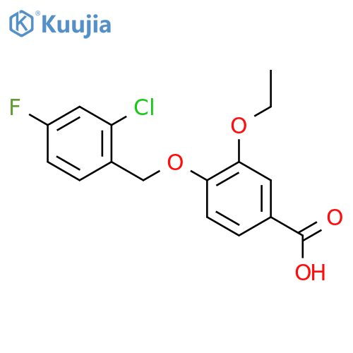 4-(2-Chloro-4-fluorobenzyl)oxy-3-ethoxybenzoic Acid structure