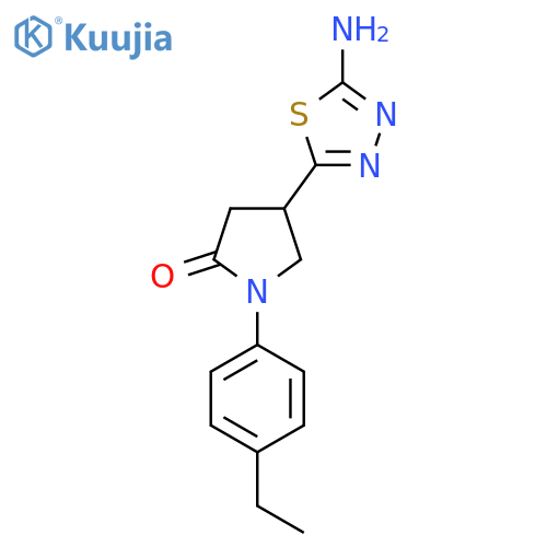 4-(5-Amino-1,3,4-thiadiazol-2-yl)-1-(4-ethylphenyl)pyrrolidin-2-one structure
