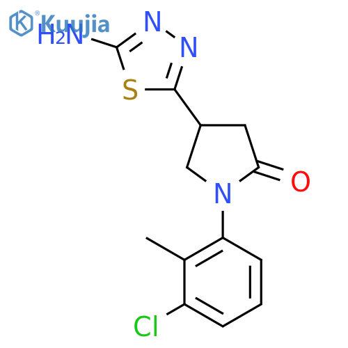 4-(5-Amino-1,3,4-thiadiazol-2-yl)-1-(3-chloro-2-methylphenyl)pyrrolidin-2-one structure