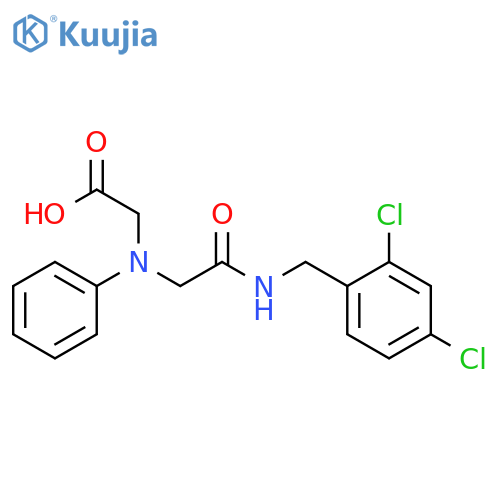 [{2-[(2,4-Dichlorobenzyl)amino]-2-oxoethyl}(phenyl)amino]acetic acid structure