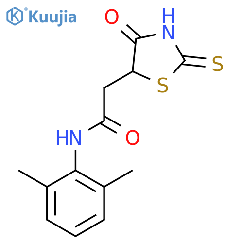 N-(2,6-Dimethylphenyl)-2-(2-mercapto-4-oxo-4,5-dihydro-1,3-thiazol-5-yl)acetamide structure