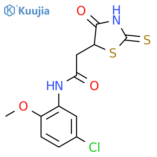 N-(5-Chloro-2-methoxyphenyl)-2-(2-mercapto-4-oxo-4,5-dihydro-1,3-thiazol-5-yl)acetamide structure