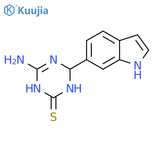 4-Amino-6-(1H-indol-6-yl)-1,6-dihydro-1,3,5-triazine-2-thiol structure