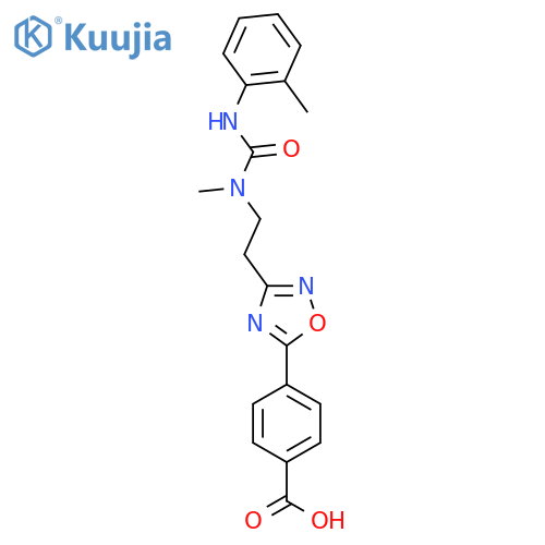 4-{3-2-(Methyl{(2-methylphenyl)aminocarbonyl}-amino)ethyl-1,2,4-oxadiazol-5-yl}benzoic Acid structure