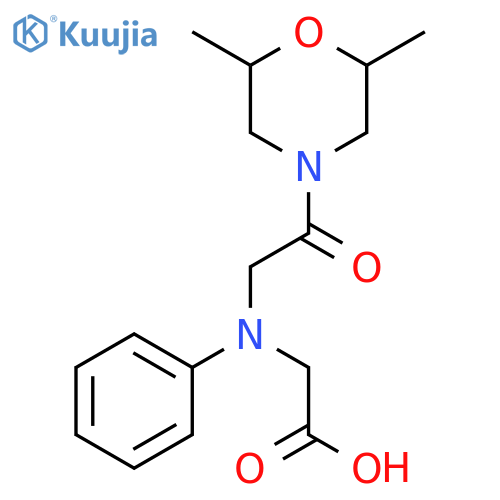 [[2-(2,6-Dimethylmorpholin-4-yl)-2-oxoethyl]-(phenyl)amino]acetic acid structure