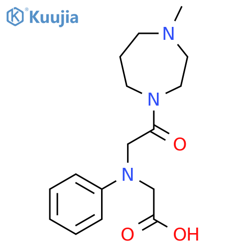 [[2-(4-Methyl-1,4-diazepan-1-yl)-2-oxoethyl]-(phenyl)amino]acetic acid structure