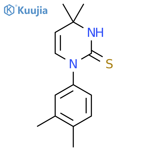 1-(3,4-Dimethylphenyl)-4,4-dimethyl-1,4-dihydropyrimidine-2-thiol structure