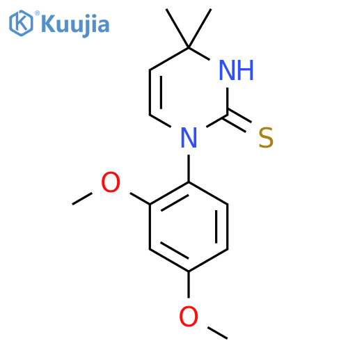 1-(2,4-Dimethoxyphenyl)-4,4-dimethyl-1,4-dihydropyrimidine-2-thiol structure