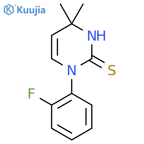 1-(2-Fluorophenyl)-4,4-dimethyl-1,4-dihydropyrimidine-2-thiol structure