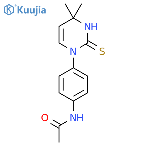 N-[4-(2-Mercapto-4,4-dimethylpyrimidin-1(4H)-yl)phenyl]acetamide structure