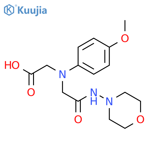 {(4-Methoxyphenyl)[2-(morpholin-4-ylamino)-2-oxoethyl]amino}acetic acid structure