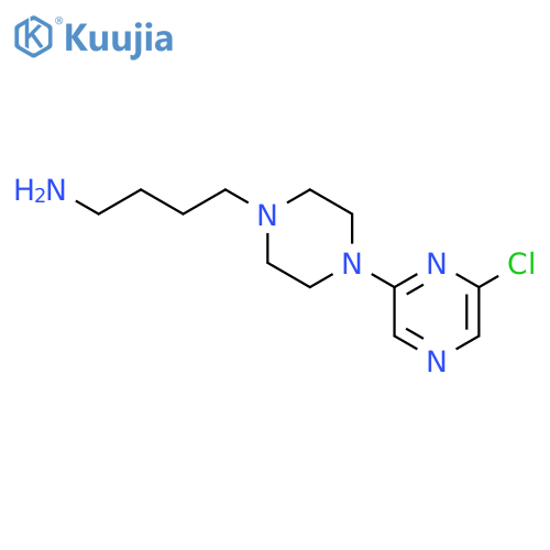 4-[4-(6-chloropyrazin-2-yl)piperazin-1-yl]butan-1-amine structure