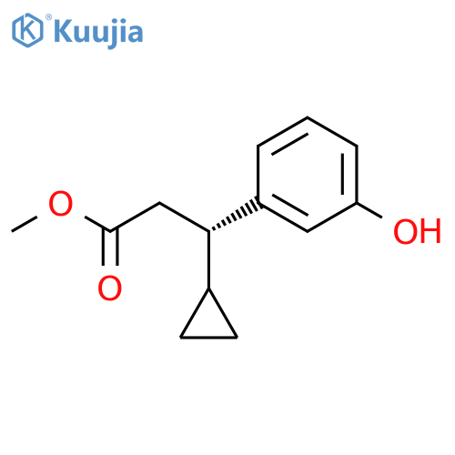 methyl (3S)-3-cyclopropyl-3-(3-hydroxyphenyl)propanoate structure