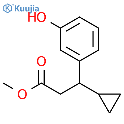 Methyl 3-Cyclopropyl-3-(3-hydroxyphenyl)propanoate structure
