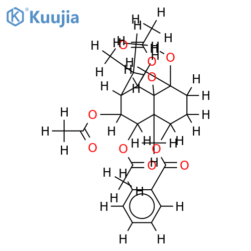 1alpha-benzoyloxy-6beta,8beta,9alpha-triacetoxy-4beta-hydroxydihydro-beta-agarofuran structure