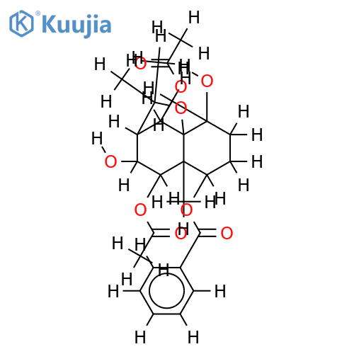 1alpha-benzoyloxy-6beta,9alpha-diacetoxy-4beta,8beta-dihydroxydihydro-beta-agarofuran structure