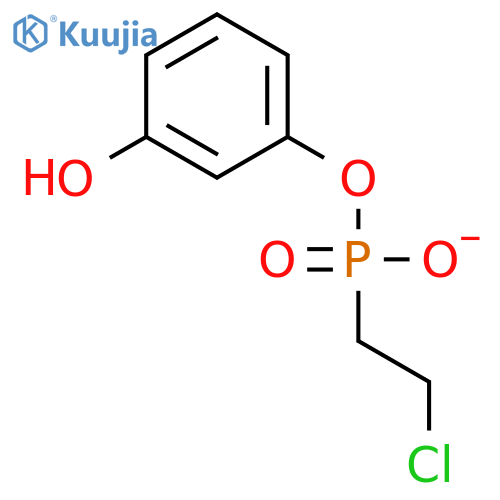 Phosphonic acid, (2-chloroethyl)-, mono(3-hydroxyphenyl) ester structure