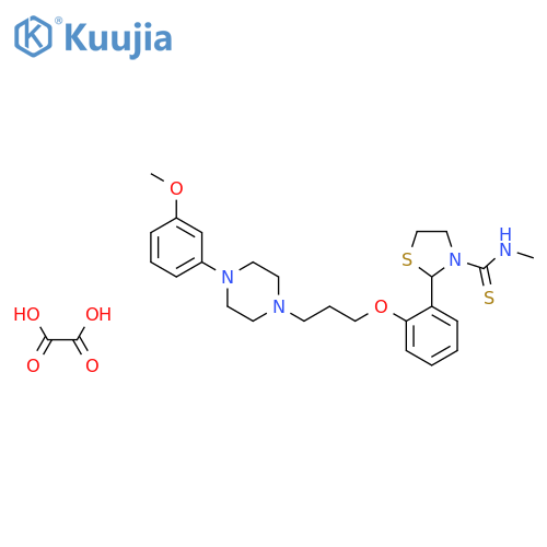 3-Thiazolidinecarbothioamide, 2-[2-[3-[4-(3-methoxyphenyl)-1-piperazinyl]propoxy]phenyl]-N-methyl-, ethanedioate (1:1) structure