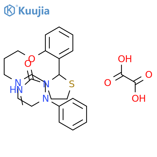 3-Thiazolidinecarboxamide, N-methyl-2-[2-[3-(4-phenyl-1-piperazinyl)propoxy]phenyl]-, ethanedioate (1:1) structure